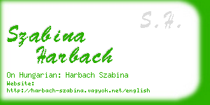 szabina harbach business card